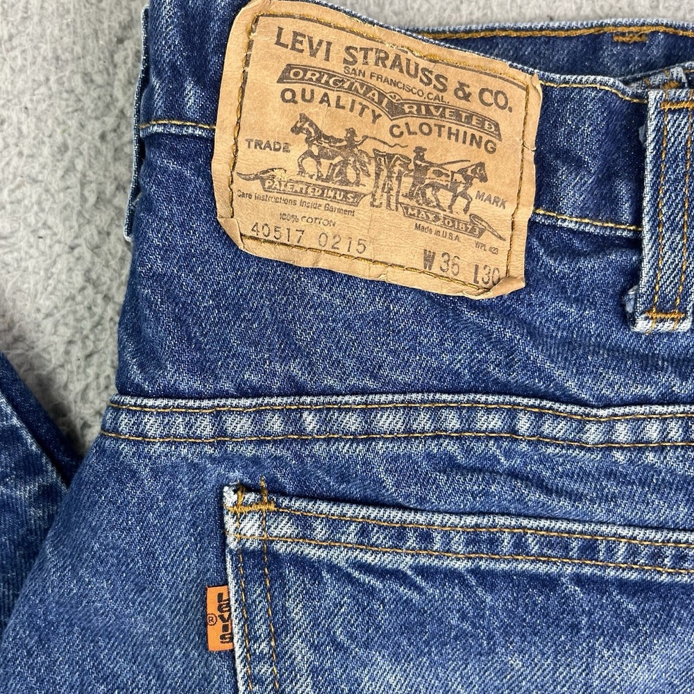 VTG Levi's 40517-0215 Orange Tab Jeans Men's 36x30 Pants Made In USA